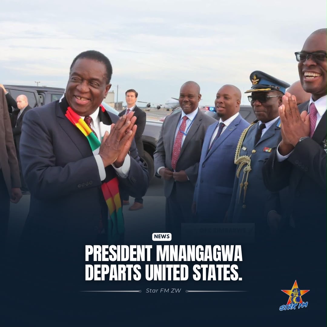 President Mnangagwa leaves New York after UNGA 81
